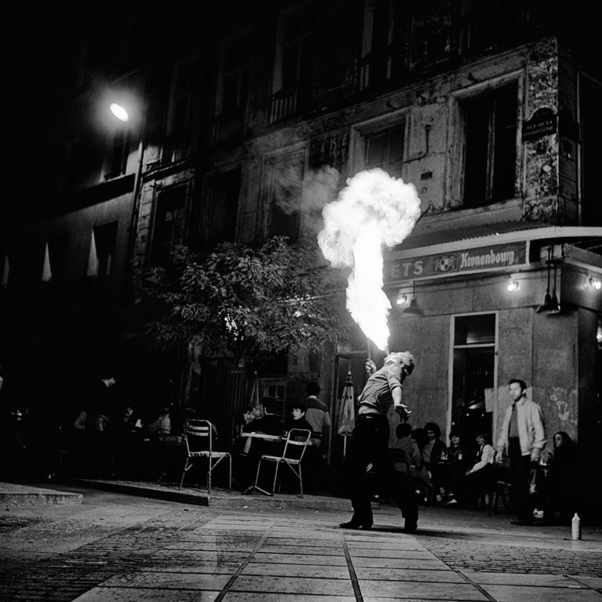 <i>Cracheur de feu</i>, Paris, 1980.  Photograph by George McClintock